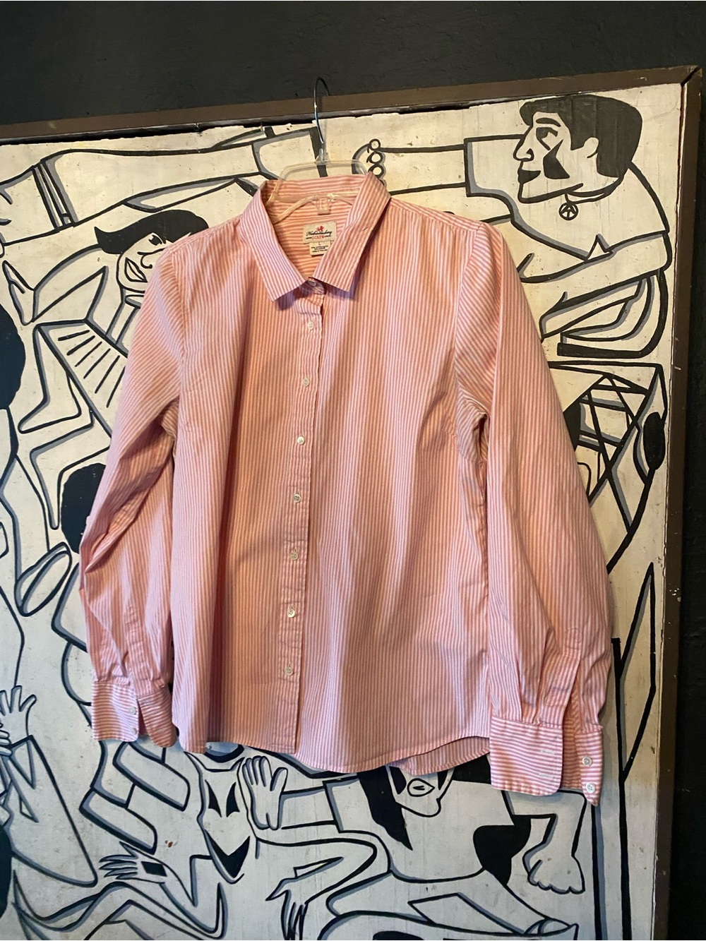 J. Crew Pink and White Striped Dress Shirt